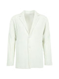 Issey Miyake pleated single-breasted jacket