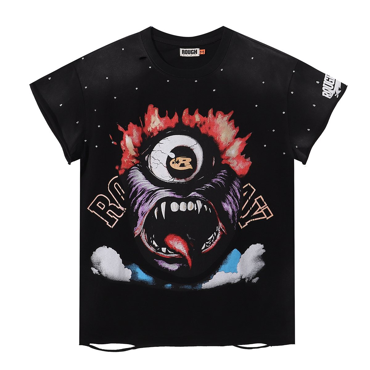 Rough Play Monster Graphic Washed T-Shirt