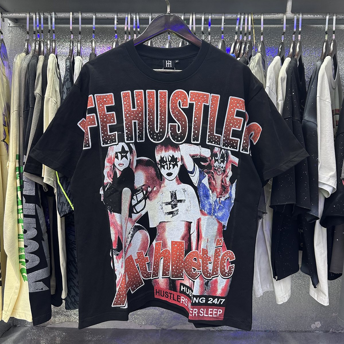 Life Hustlere Football Girls Graphic T-Shirt