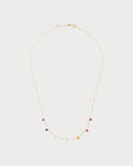 PERSEE Yellow Gold and Sapphire Chakra Necklace(Yellow Gold)