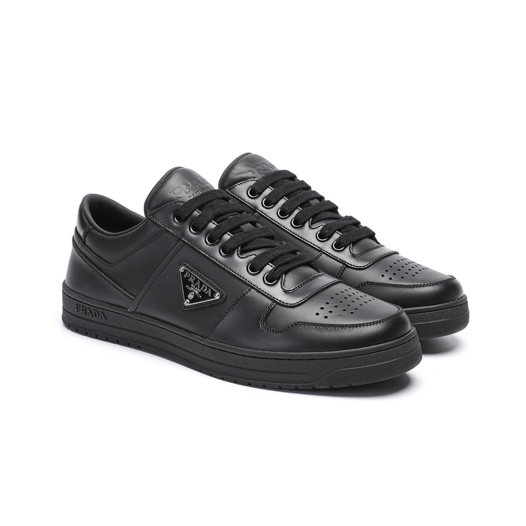 Prada Men's Black Perforated Low-Top Sneakers