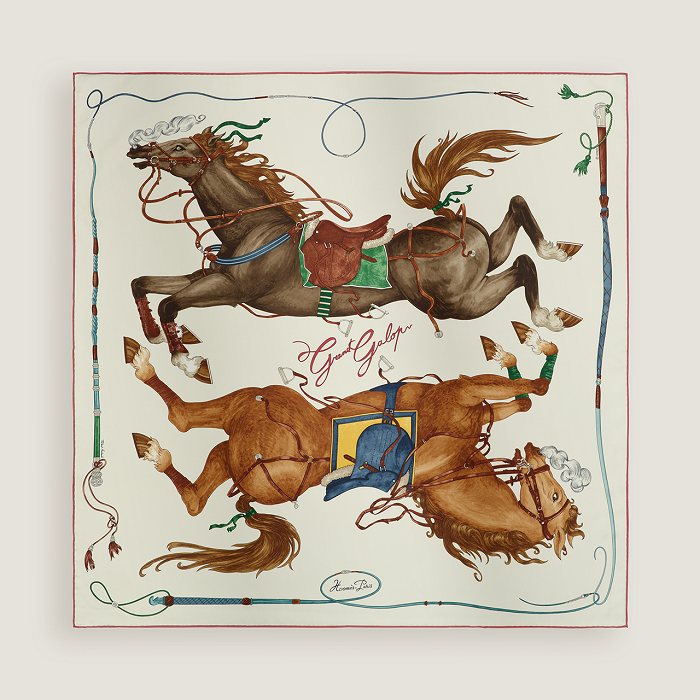 Hermès Equestrian Silk Scarf