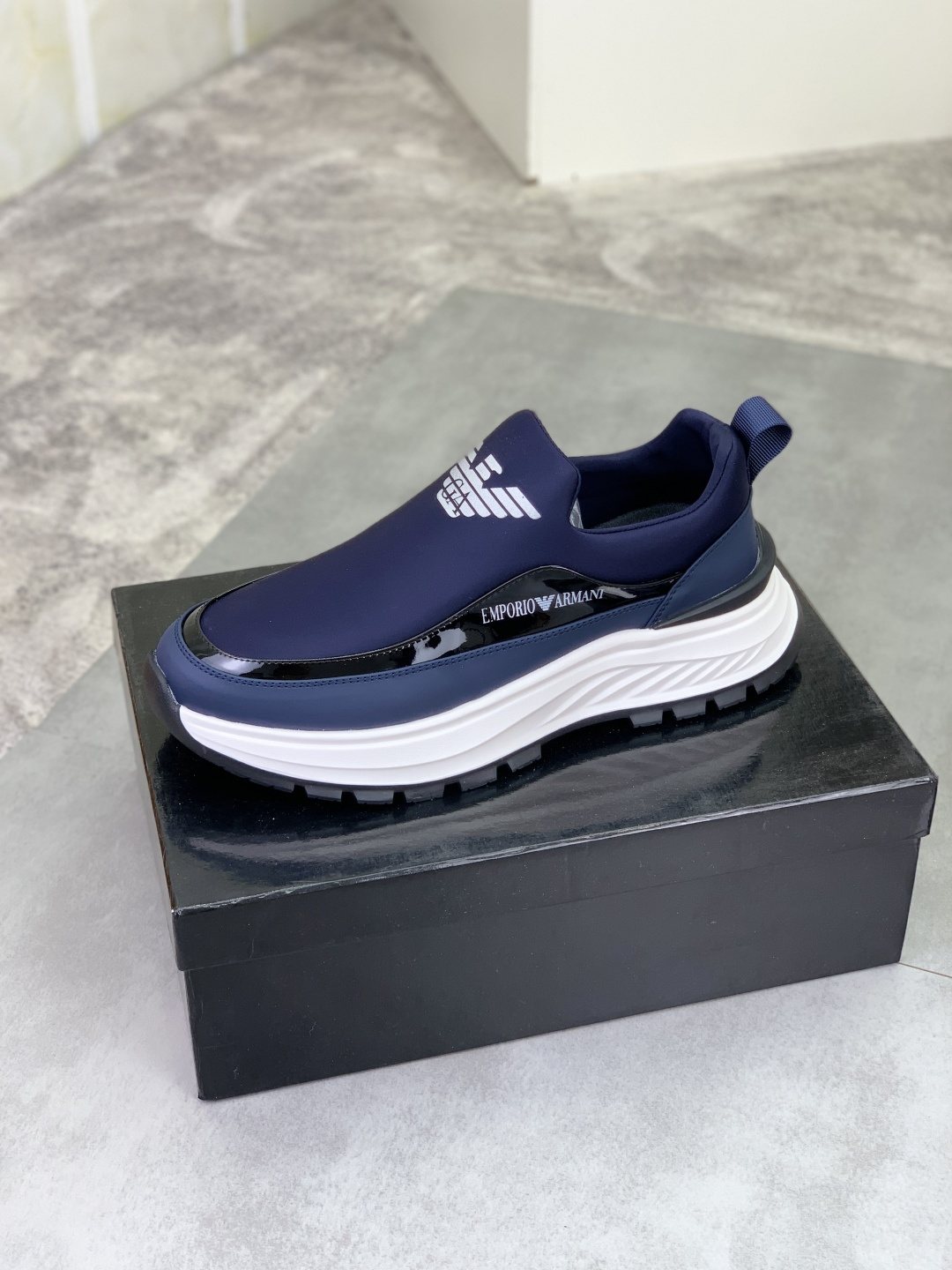 Giorgio Armani Contrast-Sole Slip-On Sneakers